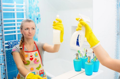 End of tenancy cleaning in a bright rented living room